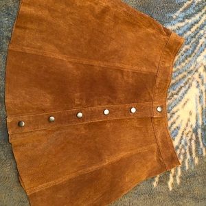 Forever 21 brown button up skirt